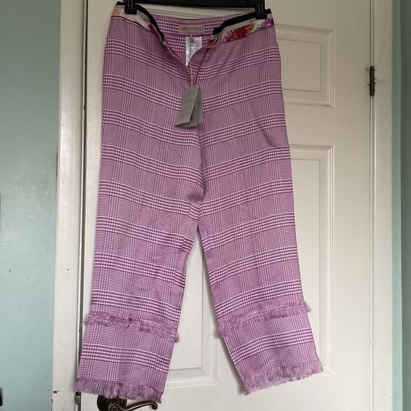 Emilio Pucci Prince Of Wales Checked Satin-Twill Straight-Leg Pants - Picture 6 of 7